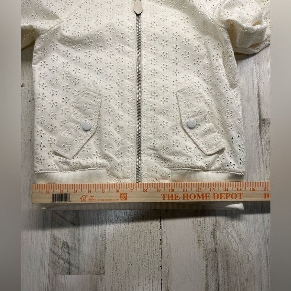 Coach Eyelet Raglan off white Bomber Jacket - size XXS preloved - Picture 10 of 14